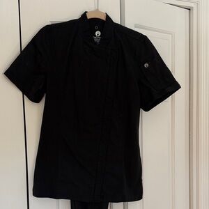Chef Works Women's Springfield Chef Coat Black Short Sleeve Chef Jacket